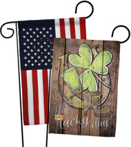 St. Pat&#39;s The Lucky Day - Impressions Decorative USA - Applique Garden Flags Pac - £24.83 GBP