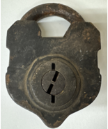 EARLY SHIELD SHAPE  IRON PADLOCK  no key  - $24.74