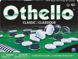 Othello, Strategy Classic Family Board Game 2-Player Reversi Brain Teaser...  - $19.79