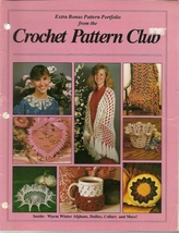 Crochet Pattern Club Booklet Afghans Pillow Shawl Doilies Collars Basket  - $6.99