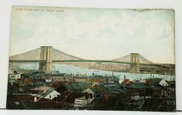 NY East River Bridge 1907 to Potterton Bros. New York Postcard I11 - £7.84 GBP