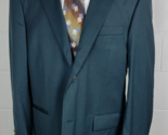 Paul Fredrick Mens Green Hunter Green Wool Blazer Jacket 44R - £31.84 GBP