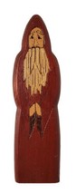 Vintage Hand Carved Painted Stained Wood Primative Old World Santa Figurine OOAK - £30.19 GBP