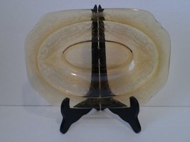 Federal Madrid Amber Vegetable Bowl Depression Glass - £12.45 GBP