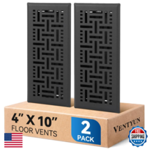 Ventyun 4x10 Inch Heavy Duty Steel Floor Register 2 Pack Walkable Vent C... - $51.34