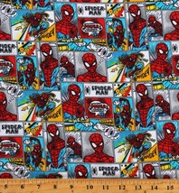 Flannel Spiderman Comic Strips Cotton Flannel Fabric Print by the Yard D283.39 - £8.98 GBP
