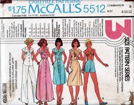 Vintage 1977 Misses&#39; DRESS, SKIRT &amp; PANTS McCall&#39;s Pattern 5512 Sizes 8-... - £9.61 GBP