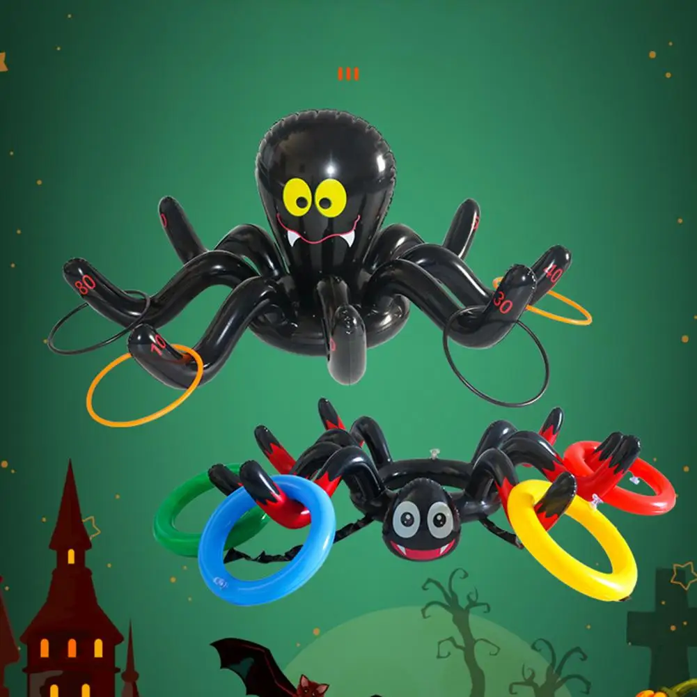 Fade-resistant Ring Toss Set Fun Halloween Toy Spider Ring Toss Game for Kids - £12.52 GBP