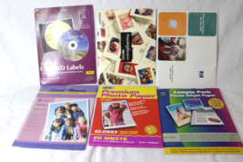 Photo Paper LOT OF 6 8.5 x 11 Glossy Printable Greeting Cards CD/DVD Labels Mix - $15.76