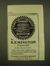 1902 Remington Typewiter Ad - To save time is to lengthen life - $18.49