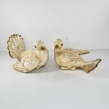 MCM Vintage Dove Figurine Pair Love Birds Pigeons - £31.84 GBP