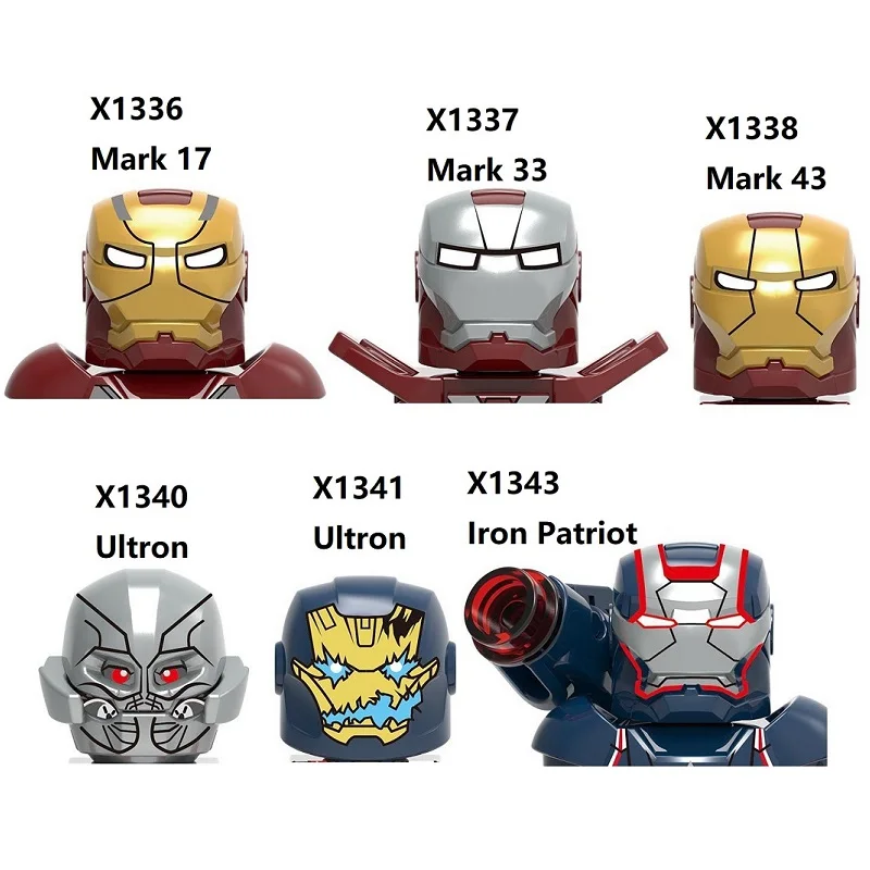 X0267 super hero iron man iron as mark 17 33 43 iron patriot avenger ultron block thumb200