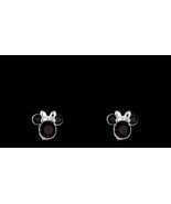 Disney Birthstone Stud Minnie Mouse Earrings Earrings Burgundy Crystal (a) - £71.21 GBP