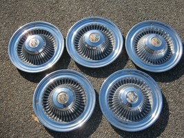 Lot of 5 genuine 1964 Buick Lesabre 15 inch hubcaps wheel covers - £54.74 GBP