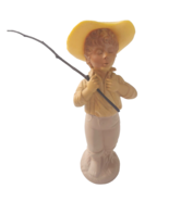Vintage Avon Catch-a-Fish Boy Field Flowers with 3oz Cologne and pole - $16.15