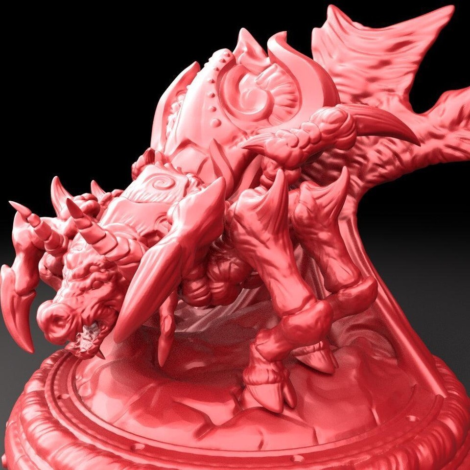 3D Printed Bestiary Vol. 5 Nafarrate - Ushi Oni 32mm Ragnarok D&D - 28mm