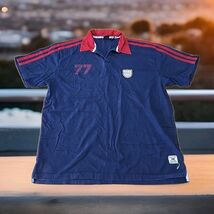 Bugle Boy Jean Company Polo Shirt Mens Sz XL Rugby Y2K Short Sleeve Blue... - $26.73