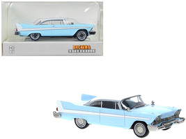 1958 Plymouth Fury Light Blue with White Top 1/87 (HO) Scale Model Car by Brekin - £30.74 GBP