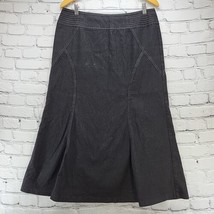 NYCC Skirt Womens Size 10 Denim Dark Wash Jean Midi A-Line Modest Flaw  - $11.88