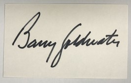 Barry Goldwater (d. 1998) Signed Autographed 3x5 Index Card - $40.00