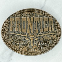 Vintage Gold Tone Frontier Hotel Las Vegas Belt Buckle - £15.45 GBP
