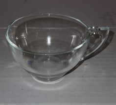 Vintage Clear Glass Punch Cup D Handle Smooth No Pattern - £6.25 GBP
