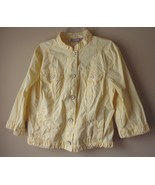 Chico&#39;s Yellow Jacket size 2 Cotton Spandex Blend 3/4 sleeve - $24.13 CAD