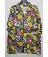 ODO Men&#39;s Floral Mesh Shirt Button Down Shirt Sleeve Hawaiian Size X-Large - $18.81