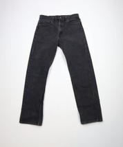 Vintage 90s Levis 505 Mens 32x34 Distressed Regular Fit Denim Jeans Blac... - $98.95
