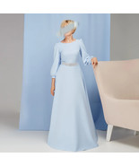 O-Neck Full Sleeve  Floor Length  Evening Dresses Woman Mother of The Br... - $88.00