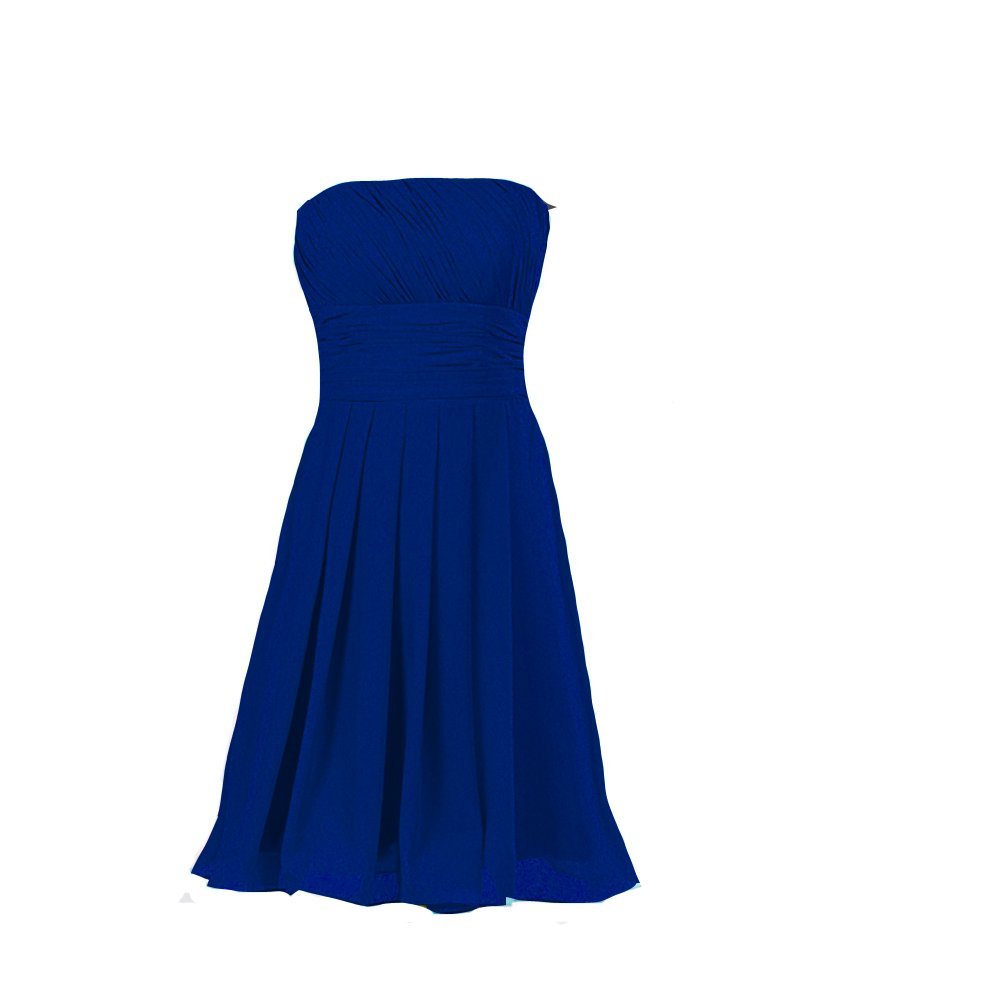 Kivary Women's Chiffon Short A Line Knee Length Simple Wedding Party Bridesmaid