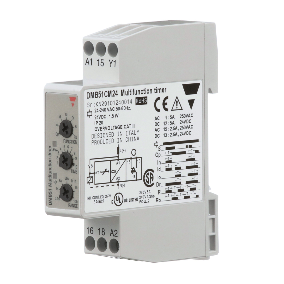 For Carlo Gavazzi DMB51CM24 Time Protection Relay - $39.16