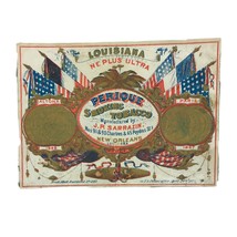 1875 J.P. Sazzarin New Orleans Ne Plus Ultra Tobacco Label Paper Pack Wr... - €105,25 EUR
