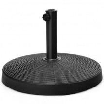 49 LBS Patio Resin Umbrella Base Stand for Outdoor - Color: Black - £93.82 GBP