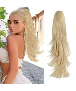 Ponytail Extension Light Blonde 22&quot; Clip in Ponytail Claw Clip (Light Bl... - $19.34