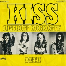 KISS Detroit Rock City &amp; Beth BANNER HUGE 4X4 Ft Fabric Poster Flag Tapestry art - $22.00