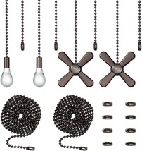 Elfcab Ceiling Fan Pull Chain Set: 4 Pcs\. 3Mm Diameter Beaded Ball 12 Inch - $35.92