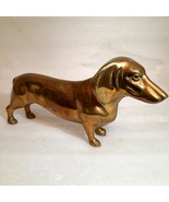 Vintage Brass Dachshund Weiner Dog figurine statue large heavy door stop... - $5,511.99 MXN