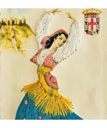 1940s Embroidered Postcard Flamenco Dancer Spain Elsi Gumier WW2 Era Vtg... - $41.79 CAD