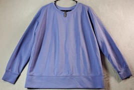 MONDETTA Sweatshirt Womens Large Purple Polyester Long Sleeve Round Neck Logo - £12.03 GBP