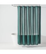 Room Essentials Herringbone Fabric Shower Curtain 72x72 Dark Green - €12,14 EUR