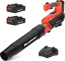 Leaf Blower Cordless with Battery and Charger, MAXLANDER 20V 335CFM Lightweight - £93.51 GBP