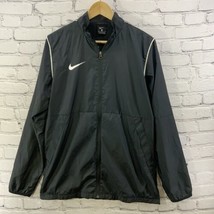 Nike Track Jacket Sz M Black White Full Zip Lightweight  - $24.74