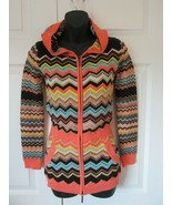 MISSONI for Target Full Zip Hoodie Zig Zag Sweater Multi Color Sz L EUC - £15.68 GBP