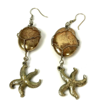 Vintage Earrings nautical Statement Dangle Starfish Hippie Boho Chic Beach sea - £11.83 GBP