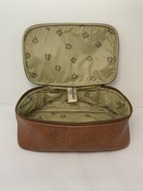 Vtg 70’s Pegasus Large Dopp Toiletry Bag Travel Vegan Brown Faux Leather 12” USA - £23.70 GBP