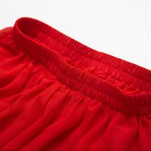 Red Full Long Chiffon Skirt Plus Size Summer Bridesmaid Chiffon Maxi Skirt image 7