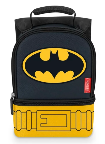 Batman Dual Compartment Drop Bottom Insulated Lunch Bag - Lunchbox - $20.79