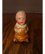 Vintage Porcelain Bisque Frozen Baby Figurine Doll 1 3/4&quot; Tall HTF!! - £14.31 GBP