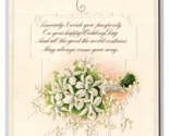 Orchid Flower Bouquet A Happy Wedding Day Embossed UNP Unused Postcard W22 - $4.90